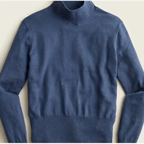 J Crew Mockneck silk-blend sweater with ribbed trim - Picture 1 of 2